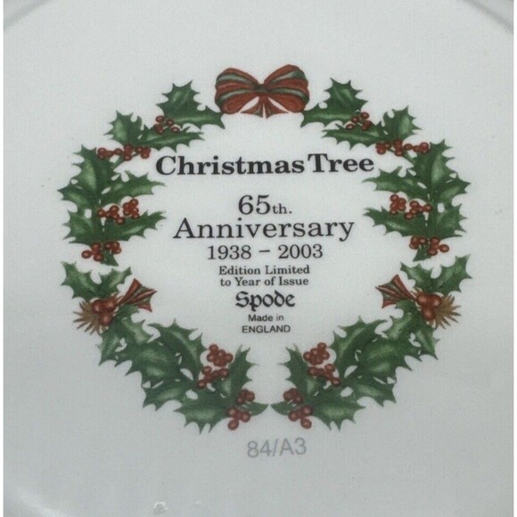 Spode Christmas Tree Round 2003 Annual Collector Plate 65th Anniversary - Picture 4 of 6
